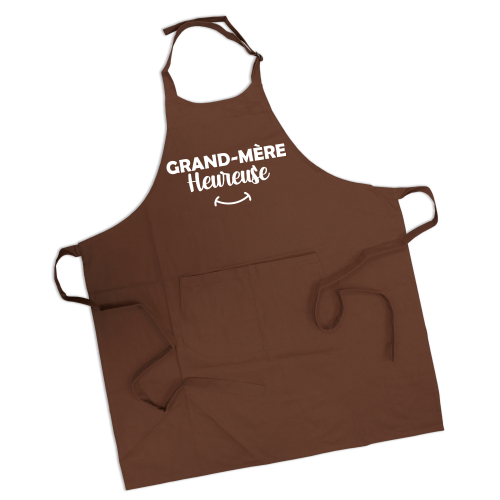 Tablier chocolat Grand-mère heureuse