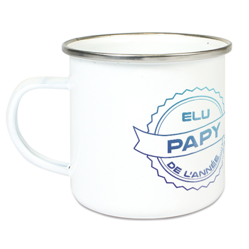 Tasse émaillée élu papy de l'année