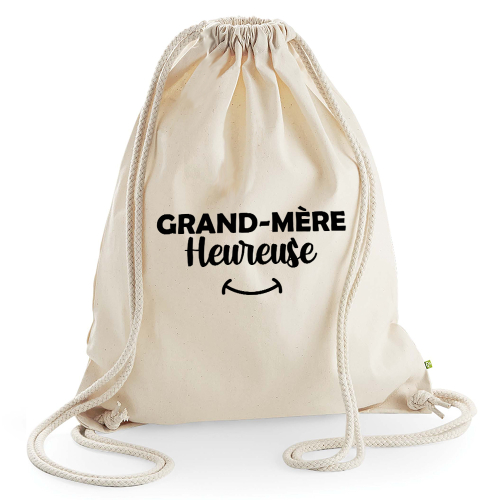Sac de loisir beige Grand-mère heureuse