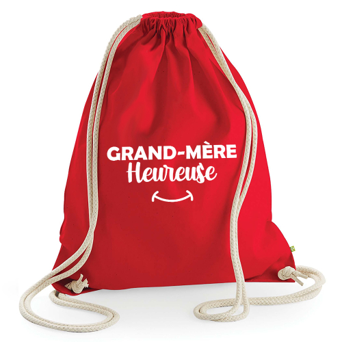 Sac de loisir rouge Grand-mère heureuse