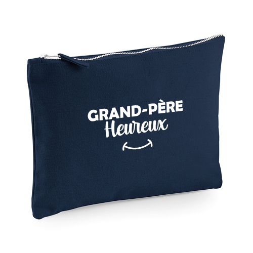 Pochette multi-usage grand-père heureux bleue