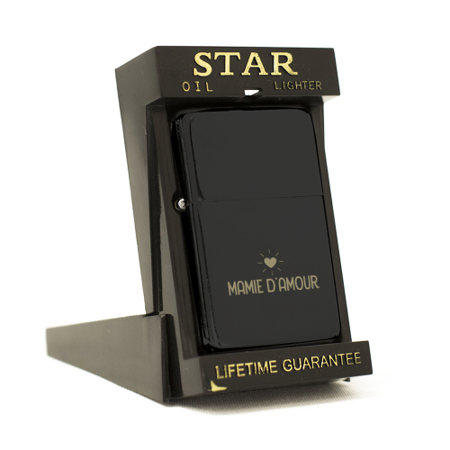 Briquet Star noir Mamie d'amour