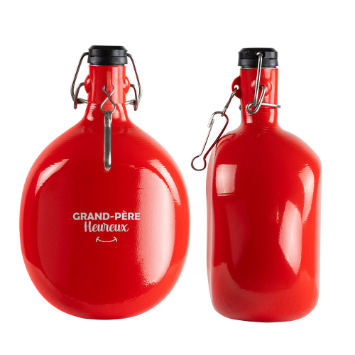 Gourde ovale le Grand Tétras grand-père heureux