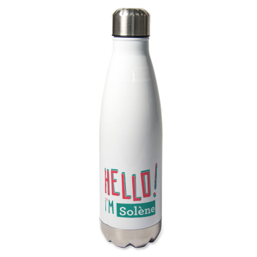 Gourde thermos imprimée HELLO