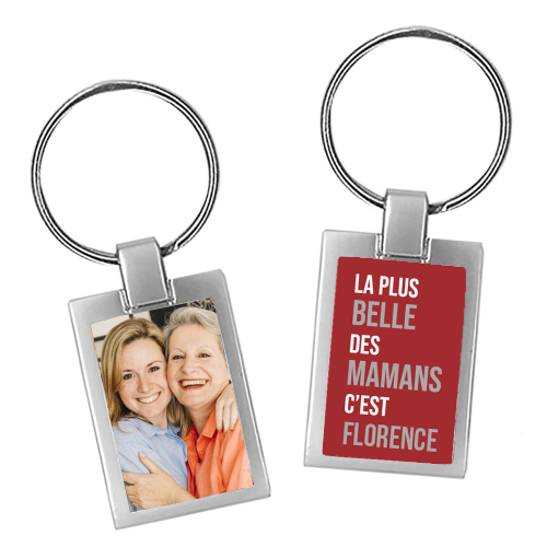 Porte-clés photo personnalisé Fête des Mères
