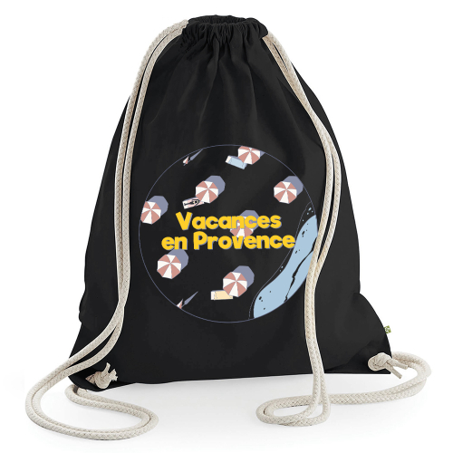 sac de loisir noir plage personnalisé