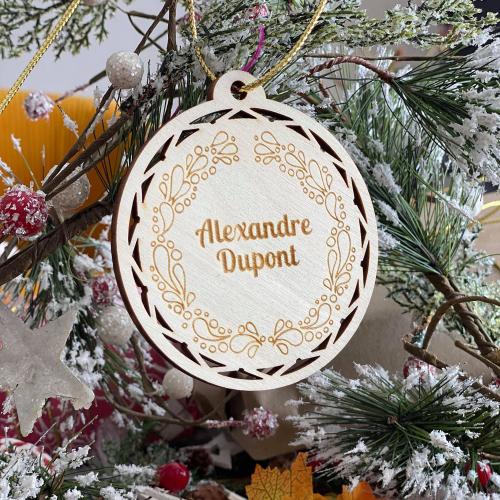 Boule de Noël Couronne de l'Avent personnalisée