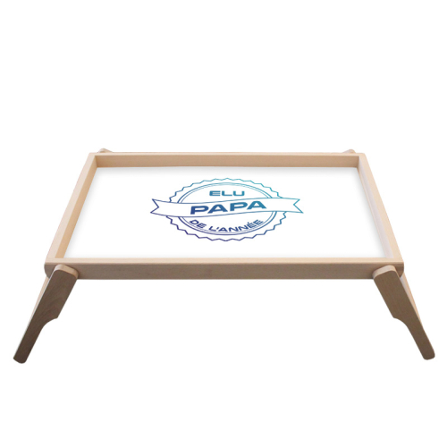 Plateau de lit imprimé Elu Papa de l'Année