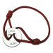Bracelet jeton ajouré coeur personnalisé