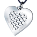 Pendentif grand coeur quadrillé