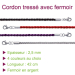 Cordons en coton tressé