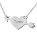Collier "en plein coeur" gravé