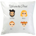 Coussin my family personnalisé 4 visages
