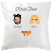 Coussin my family personnalisé 3 visages