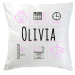Coussin heureux événement personnalisé