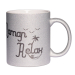 Mug à paillettes argenté Maman Relax