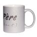 Mug à paillettes argenté père (fect)