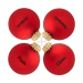 4 boules de noël rouge personnalisées prénoms