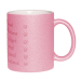 Mug à paillettes Les qualités du Maître rose