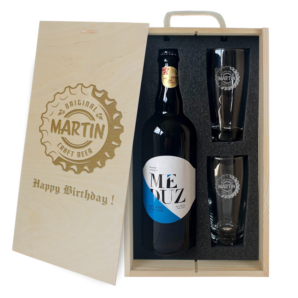 Coffret cadeau personnalisé - Coffret bière - Idée cadeau