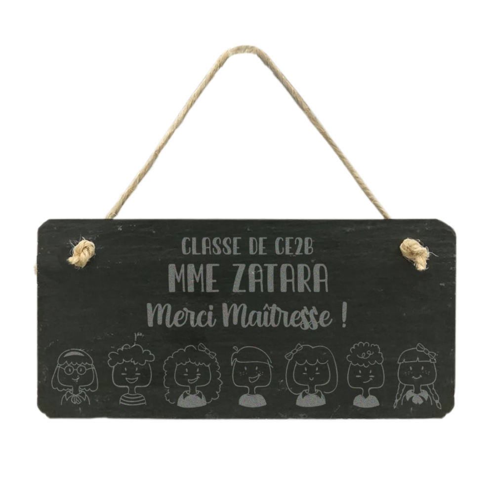 Plaque porte personnalisable salle de classe pour maître