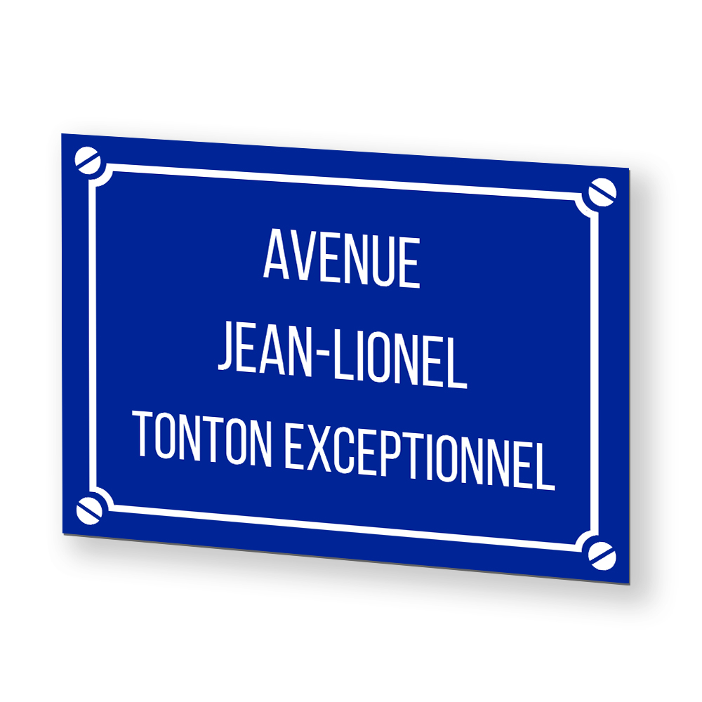 Plaque de rue personnalisée avec texte